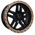 Envy Wheels - FFT-9 - Black - GLOSS BLACK / GLOSS BRONZE BEADLOCK - 18" x 8", 10 Offset, 5x127 (Bolt Pattern), 71.6mm HUB