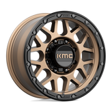 KMC Wheels - KM535 GRENADE OFF-ROAD - Bronze - MATTE BRONZE MATTE BLACK LIP - 17" x 9", 18 Offset, 8x180 (Bolt Pattern), 124.2mm HUB