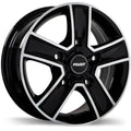 Fast Wheels - Transport - Black - Gloss Black with Machined Face - 16" x 6.5", 60 Offset, 5x130 (Bolt Pattern), 84.1mm HUB