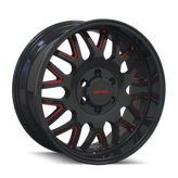 Mayhem - TRIPWIRE - Black - BLACK WITH PRISM RED - 20" x 9", 0 Offset, 8x165.1 (Bolt Pattern), 130.8mm HUB