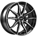 Dai Alloys - Frantic - Black - Gloss Black - Machined Face - 16" x 7", 39 Offset, 5x100 (Bolt Pattern), 73.1mm HUB