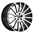 Redbourne Wheels - DOMINUS - Black - GLOSS BLACK W/ MIRROR CUT FACE - 22" x 9.5", 32 Offset, 5x120 (Bolt Pattern), 72.56mm HUB