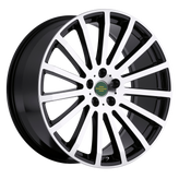 Redbourne Wheels - DOMINUS - Black - GLOSS BLACK W/ MIRROR CUT FACE - 22" x 9.5", 32 Offset, 5x120 (Bolt Pattern), 72.56mm HUB