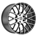 Victor Equipment Wheels - STABIL - Gunmetal - GUNMETAL W/ MIRROR CUT FACE - 20" x 11", 36 Offset, 5x130 (Bolt Pattern), 71.5mm HUB