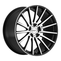 TSW Wheels - CHICANE - Black - GLOSS BLACK W/ MIRROR FACE - 17" x 8", 4 Offset, 5x108 (Bolt Pattern), 72.1mm HUB