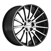 TSW Wheels - CHICANE - Black - GLOSS BLACK W/ MIRROR FACE - 17" x 8", 4 Offset, 5x108 (Bolt Pattern), 72.1mm HUB