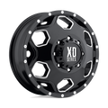 XD Series - XD815 BATALLION - Black - Gloss Black With Milled Accents - 22" x 8.25", 127 Offset, 8x210 (Bolt Pattern), 154.3mm HUB