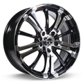 RTX Wheels - Arsenic - Black - Black Machined - 17" x 7", 42 Offset, 5x100, 114.3 (Bolt Pattern), 73.1mm HUB