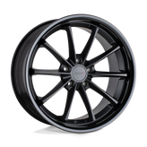 TSW Wheels - SWEEP - Black - Matte Black with Gloss Black Lip - 19" x 8.5", 30 Offset, 5x114.3 (Bolt Pattern), 76.1mm HUB