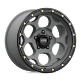 KMC Wheels - KM541 DIRTY HARRY - Gunmetal - SATIN GRAY WITH BLACK LIP - 20" x 9", 0 Offset, 5x127 (Bolt Pattern), 71.5mm HUB