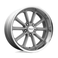 American Racing Vintage - VN507 RODDER - Grey - Vintage Silver Diamond Cut Lip - 20" x 9.5", 0 Offset, 5x120.65 (Bolt Pattern), 72.6mm HUB