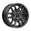 MSA Offroad Wheels - M43 FANG - Black - SATIN BLACK WITH TITANIUM TINT - 15" x 7", 38 Offset, 4x156 (Bolt Pattern), 132mm HUB