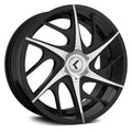 Kraze Wheels - ROGUE - Black - BLACK/MACHINED - 22" x 8.5", 40 Offset, 5x112, 114.3 (Bolt Pattern), 73.1mm HUB