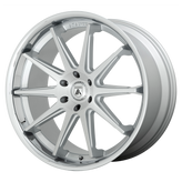 Asanti Black - ABL-29 EMPEROR - Silver - BRUSHED SILVER WITH CHROME LIP - 22" x 10", 15 Offset, 6x139.7 (Bolt Pattern), 106.1mm HUB