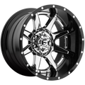 Fuel - D247 RAMPAGE - Chrome - CHROME PLATED GLOSS BLACK LIP - 20" x 10", -19 Offset, 6x139.7 (Bolt Pattern), 108mm HUB