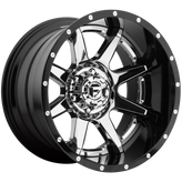 Fuel - D247 RAMPAGE - Chrome - CHROME PLATED GLOSS BLACK LIP - 20" x 10", -19 Offset, 6x139.7 (Bolt Pattern), 108mm HUB