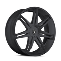 Kraze Wheels - EPIC - Black - SATIN BLACK - 24" x 9.5", 18 Offset, 5x115, 120 (Bolt Pattern), 74.1mm HUB