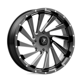 MSA Offroad Wheels - M46 BLADE - Black - GLOSS BLACK MILLED - 24" x 7", 0 Offset, 4x156 (Bolt Pattern), 115.1mm HUB