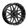 MSA Offroad Wheels - M35 BANDIT - Black - GLOSS BLACK MILLED - 18" x 7", 0 Offset, 4x156 (Bolt Pattern), 132mm HUB