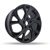 DTD - Replica - Black - Gloss Black - 17" x 7", 45 Offset, 5x114.3 (Bolt Pattern), 60.1mm HUB