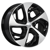 ART - Replica 141 - Black - Gloss Black - Machined Face - 18" x 7", 45 Offset, 5x114.3 (Bolt Pattern), 67.1mm HUB