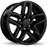 Replika - R245 - Black - Gloss Black - 17" x 8", 24 Offset, 6x139.7 (Bolt Pattern), 78mm HUB