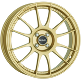 Mak Wheels - XLR - Gold - GOLD - 17" x 7", 45 Offset, 5x114.3 (Bolt Pattern), 76mm HUB