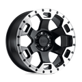 Black Rhino - GAUNTLET - Black - Gloss Black with Mirror Machined Ring - 18" x 9", -18 Offset, 5x127 (Bolt Pattern), 71.5mm HUB
