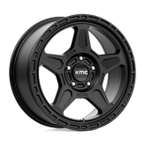 KMC Wheels - KM721 ALPINE - Black - Satin Black - 17" x 8", 38 Offset, 5x120 (Bolt Pattern), 74.1mm HUB