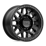 KMC Wheels - KM535 GRENADE OFF-ROAD - Black - MATTE BLACK - 17" x 9", 18 Offset, 8x170 (Bolt Pattern), 125.1mm HUB