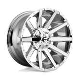 Fuel - D614 CONTRA - Polished - Chrome Plated - 22" x 10", -18 Offset, 8x165.1 (Bolt Pattern), 125.1mm HUB