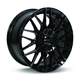 RTX Wheels - V20 - Black - Gloss Black - 16" x 7", 40 Offset, 5x114.3 (Bolt Pattern), 73.1mm HUB
