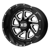 XD Series - XD833 RECOIL - Black - Satin Black Milled With Reversible Ring - 20" x 12", -44 Offset, 5x127 (Bolt Pattern), 72.6mm HUB