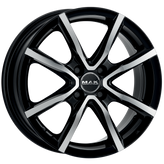 Mak Wheels - MILANO4 - Black - BLACK MIRROR - 17" x 7", 40 Offset, 4x100 (Bolt Pattern), 72mm HUB