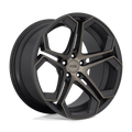 Foose - F168 IMPALA - Black - MATTE MACHINED DOUBLE DARK TINT - 20" x 9", 38 Offset, 5x115 (Bolt Pattern), 71.5mm HUB