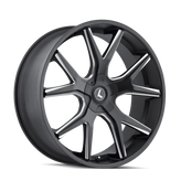 Kraze Wheels - SPLTZ - Black - BLACK/MILLED - 26" x 10", 18 Offset, 5x127, 139.7 (Bolt Pattern), 87mm HUB