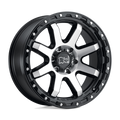 Black Rhino - COYOTE - Black - Gloss Black with Machined Face & Stainless Bolts - 17" x 9", 2 Offset, 5x139.7 (Bolt Pattern), 78.1mm HUB