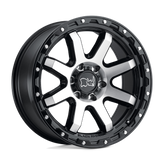 Black Rhino - COYOTE - Black - Gloss Black with Machined Face & Stainless Bolts - 17" x 9", 2 Offset, 5x139.7 (Bolt Pattern), 78.1mm HUB