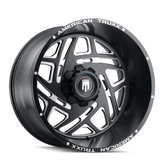 American Truxx - COSMOS - Black - BLACK/MILLED - 24" x 14", -76 Offset, 8x165.1 (Bolt Pattern), 125.2mm HUB