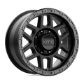 KMC Wheels - KM544 MESA - Black - SATIN BLACK WITH GLOSS BLACK LIP - 18" x 9", 18 Offset, 8x180 (Bolt Pattern), 124.2mm HUB
