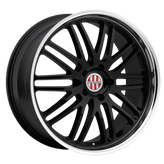 Victor Equipment Wheels - LEMANS - Black - GLOSS BLACK W/ MIRROR CUT LIP - 22" x 10", 5 Offset, 5x130 (Bolt Pattern), 71.5mm HUB