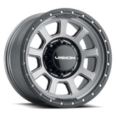 Vision Wheel Off-Road - 350 OJOS - Grey - Satin Grey - 18" x 9", 12 Offset, 8x170 (Bolt Pattern), 125.2mm HUB