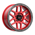 KMC Wheels - KM544 MESA - CANDY RED WITH BLACK LIP - 18" x 9", 18 Offset, 5x127 (Bolt Pattern), 71.5mm HUB