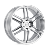 Black Rhino - KATAVI - Silver - Silver with Mirror-Cut Face - 22" x 10", 30 Offset, 5x114.3 (Bolt Pattern), 76.1mm HUB