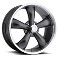 Vision Wheel American Muscle - 142 LEGEND 5 - Gunmetal - Gunmetal Machined Lip - 18" x 8.5", 10 Offset, 5x127 (Bolt Pattern), 83mm HUB