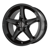 OE Creations - PR102 - Black - Gloss Black - 17" x 9", 18 Offset, 4x108 (Bolt Pattern), 64.2mm HUB