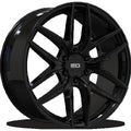 Euro Design - Forza 6 - Black - Gloss Black - 22" x 9.5", 25 Offset, 6x135 (Bolt Pattern), 87.1mm HUB
