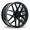 RTX Wheels - Leonburg - Black - Gloss Black with Machined Edge - 20" x 8.5", 38 Offset, 5x112 (Bolt Pattern), 66.6mm HUB
