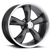 Vision Wheel American Muscle - 142 LEGEND 5 - Gunmetal - Gunmetal Machined Lip - 17" x 8.5", 0 Offset, 5x114.3 (Bolt Pattern), 83mm HUB