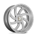 MSA Offroad Wheels - M36 SWITCH - Silver - BRUSHED TITANIUM - 20" x 7", 0 Offset, 4x156 (Bolt Pattern), 132mm HUB